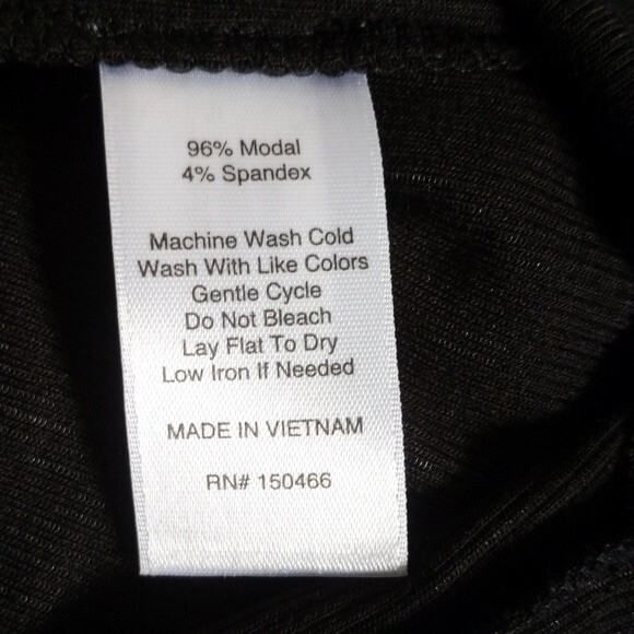 Goldray black modal spandex blend bodycon sheath dress cut out shoulder M - Picture 7 of 8